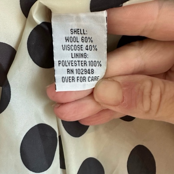 Tulle Ivory Wool Pea Coat - Picture 7 of 8